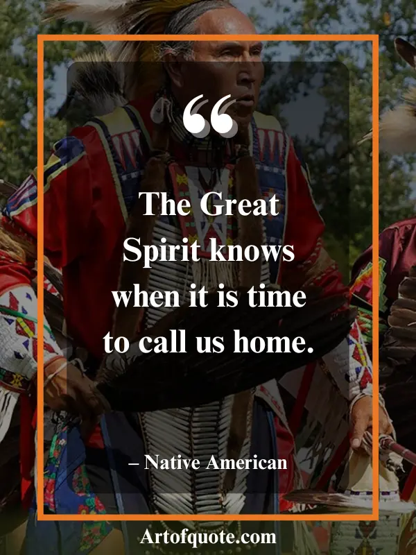 Great Spirit calls us home