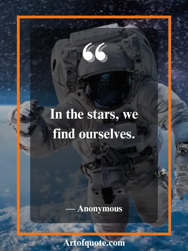 In the stars, we find ourselves