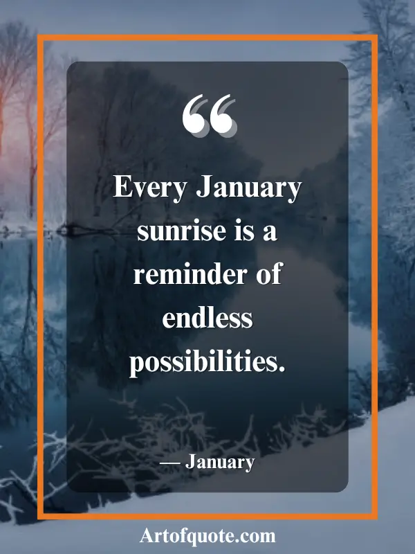 January sunrise endless possibilities