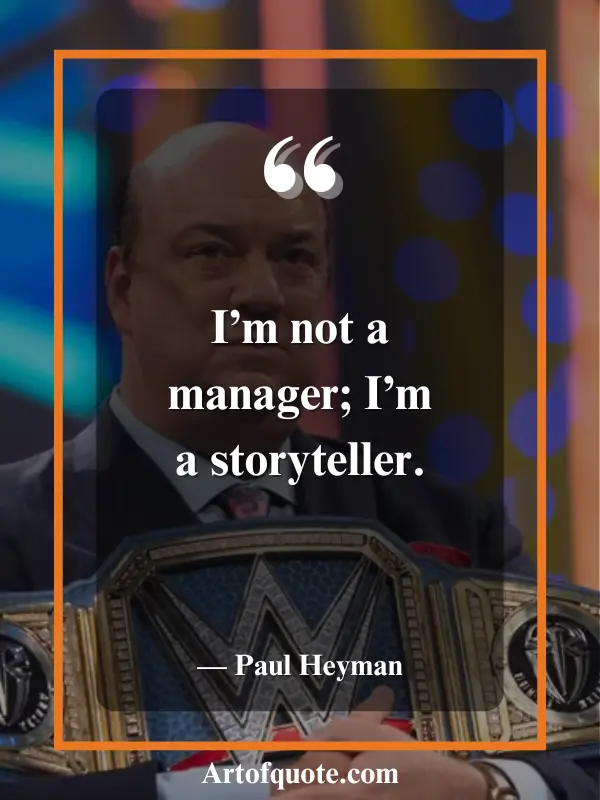 Story teller Not Manager