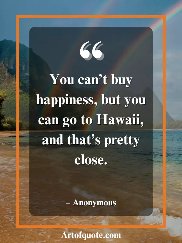 can’t buy happiness but Hawaii