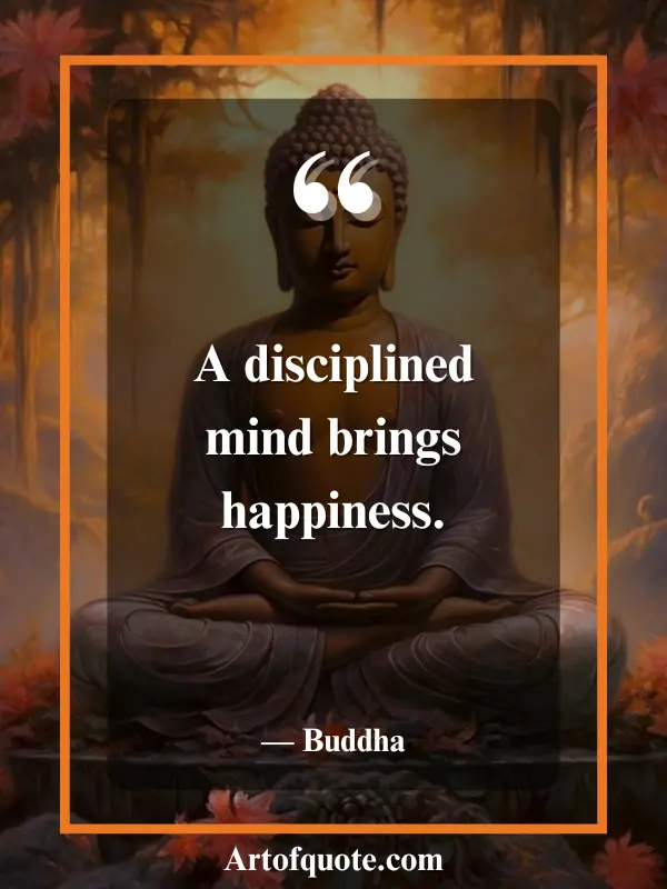 disciplined mind brings happiness