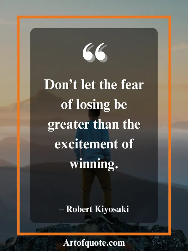 fear of losing vs excitement of winning