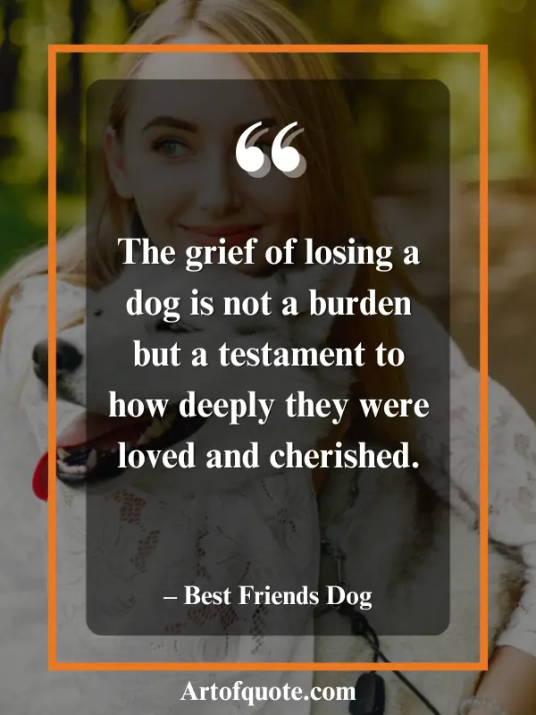 grief of losing a dog testament to love