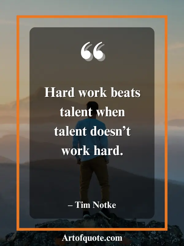 hard work beats talent