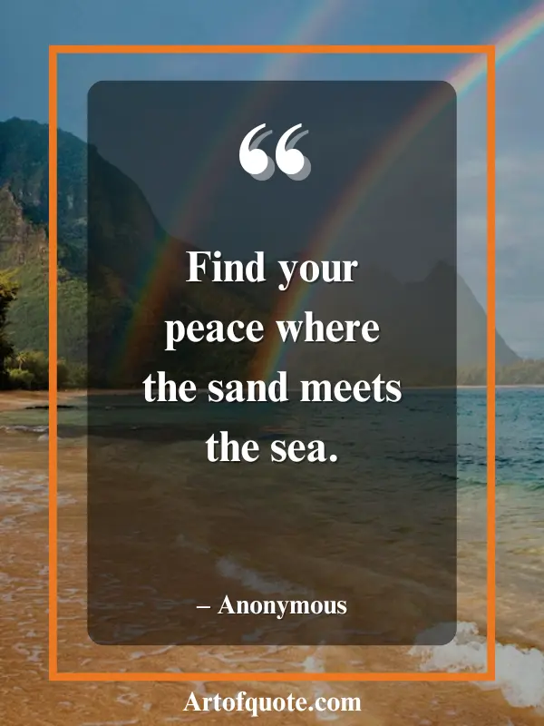 peace where sand meets sea