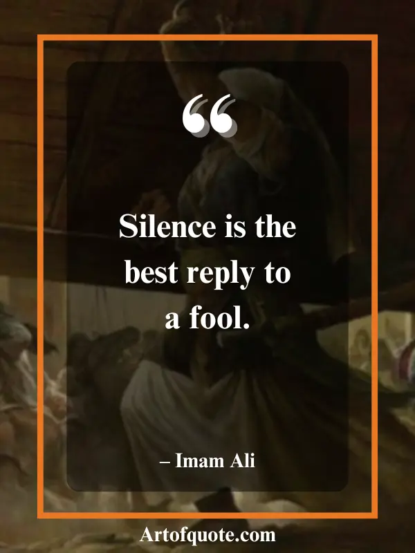 silence best reply to fool