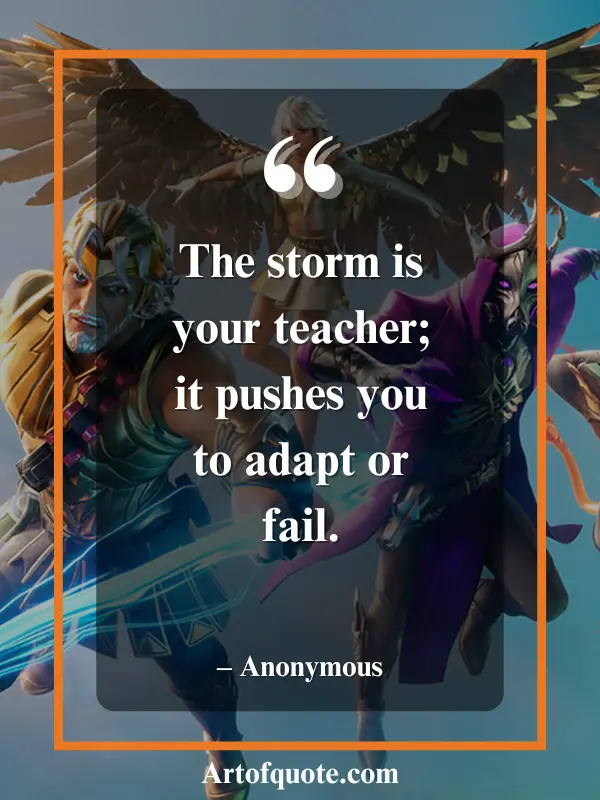 storm teaches adapt