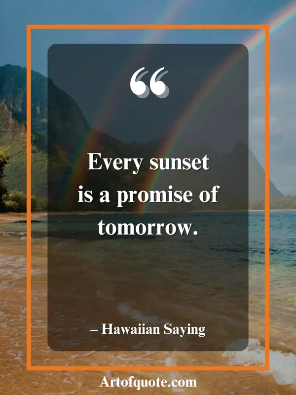 sunset promise of tomorrow