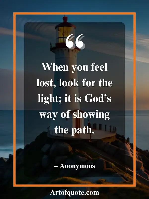 lost look for God’s light