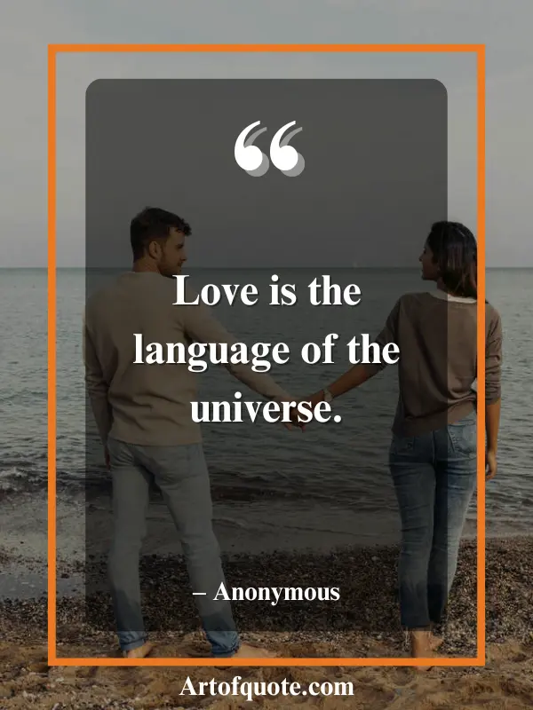 love speaks the universe's