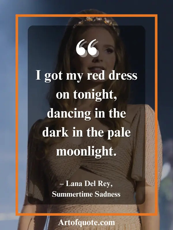 red dress dancing in moonlight