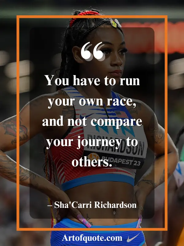 run your own race, not compare