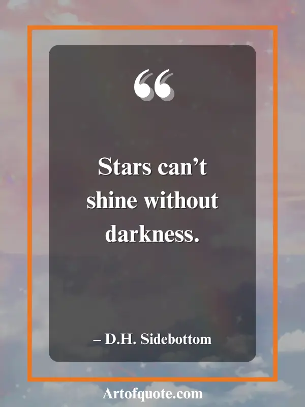 stars shine through darkness