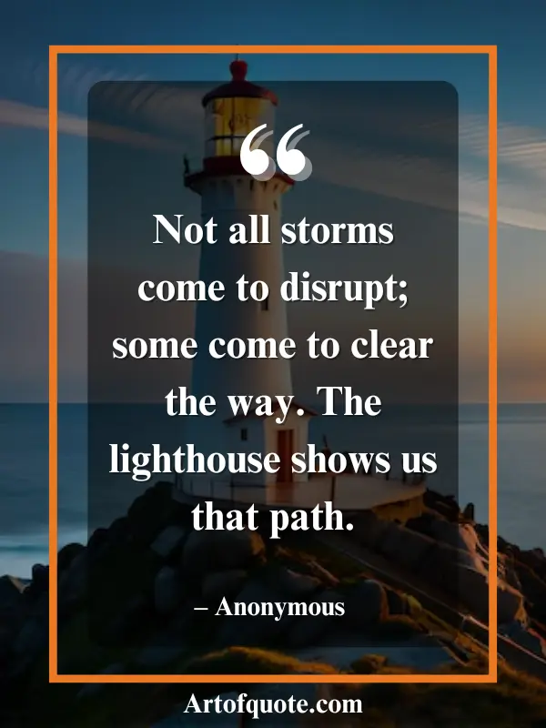 storms clear the way lighthouse