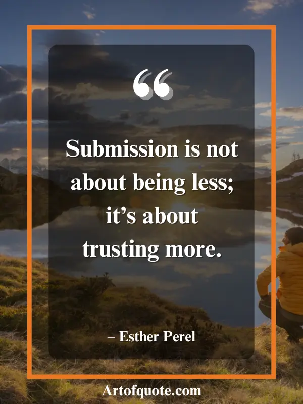 submission is about trust