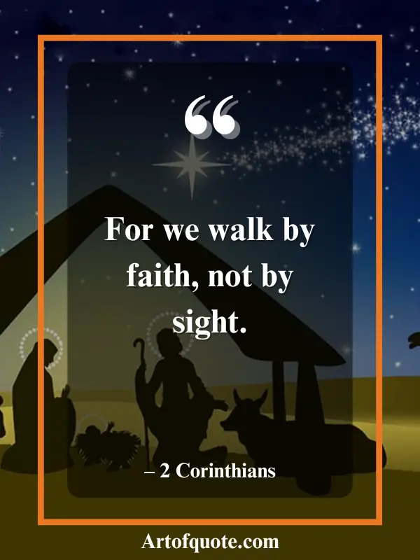 walk by faith not sight