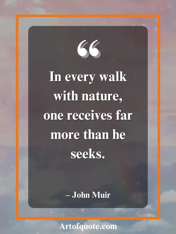 walking with nature gives more