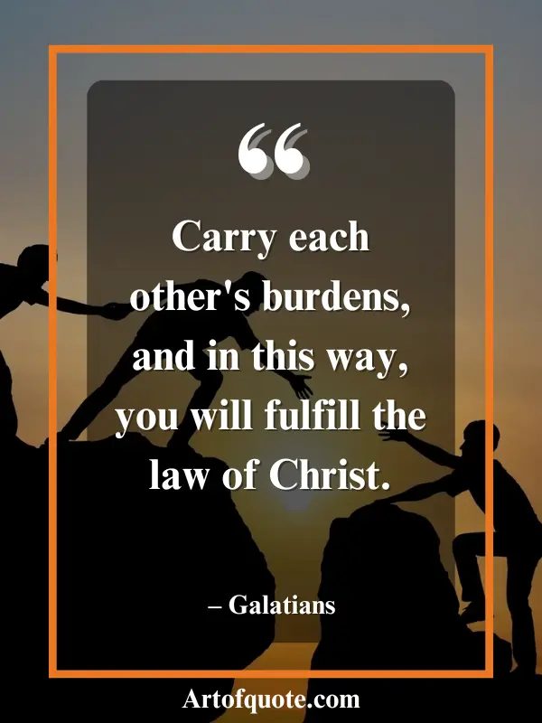 carry burdens fulfill Christ's law