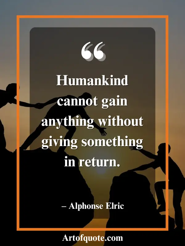 gain through giving in return