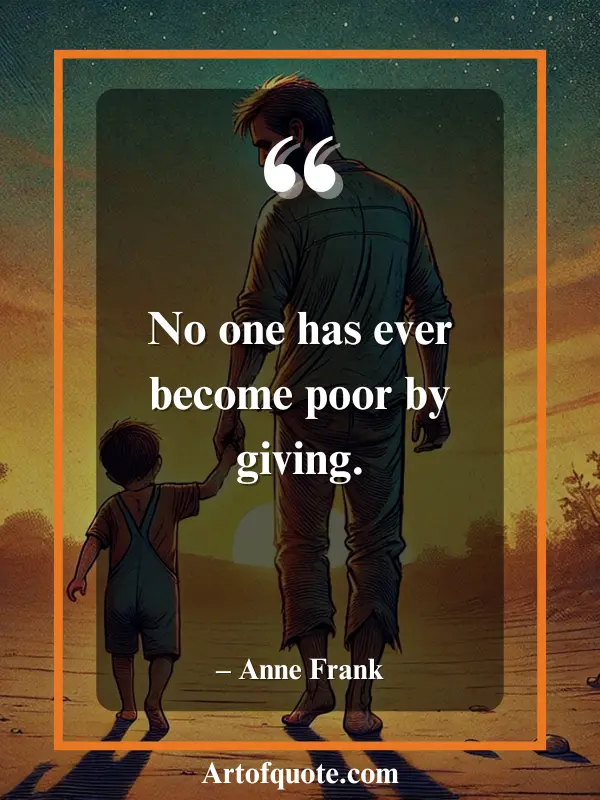 giving never makes you poor