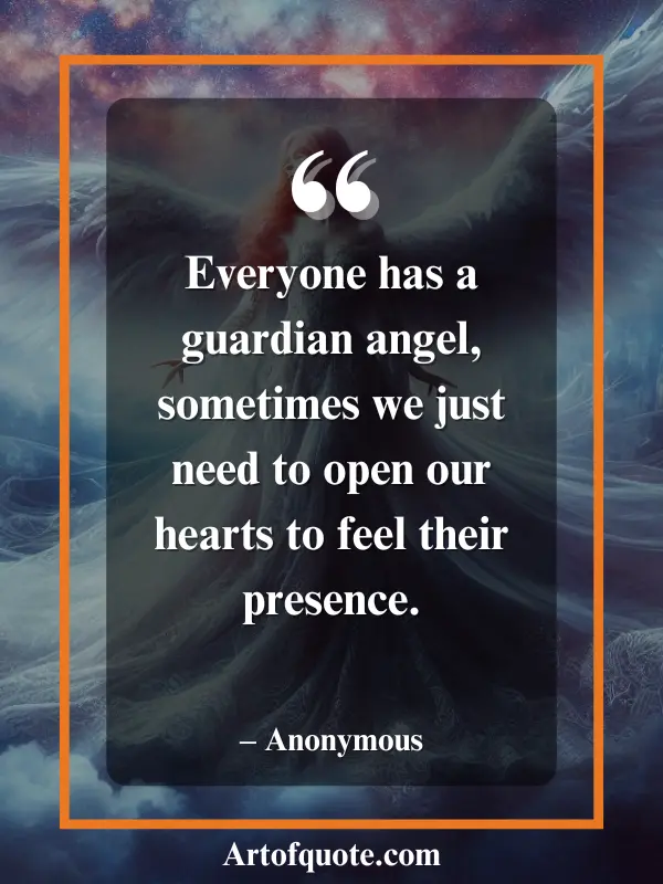 guardian angel presence felt with open heart