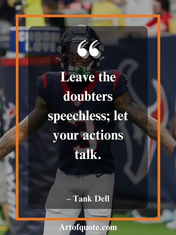 let actions silence doubters