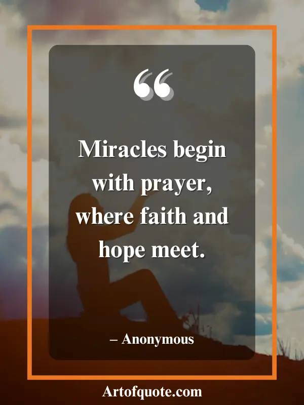 miracles start with prayer