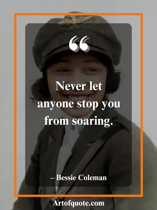 never let anyone stop you soaring