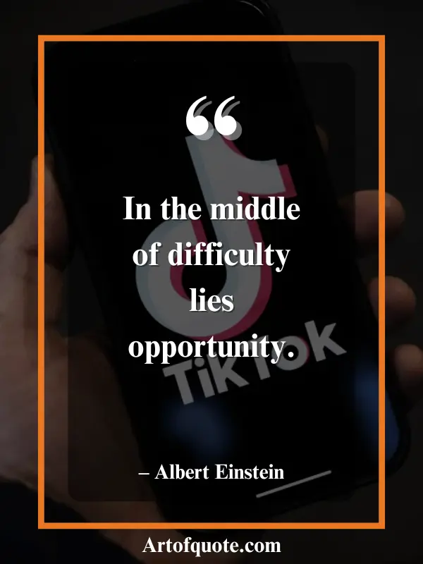 opportunity lies in difficulty