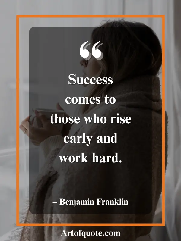 success favors early risers